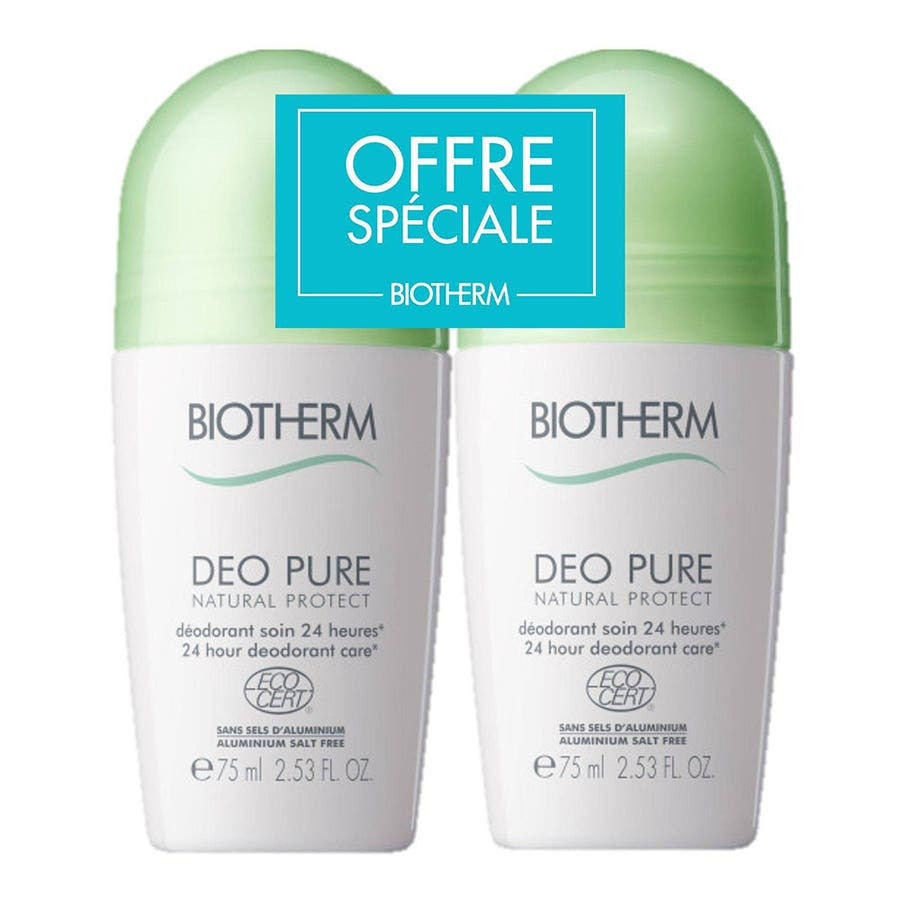 Biotherm Deo Pure Deodorant Natural Protect 24h 2x 75ml (2.53fl oz)