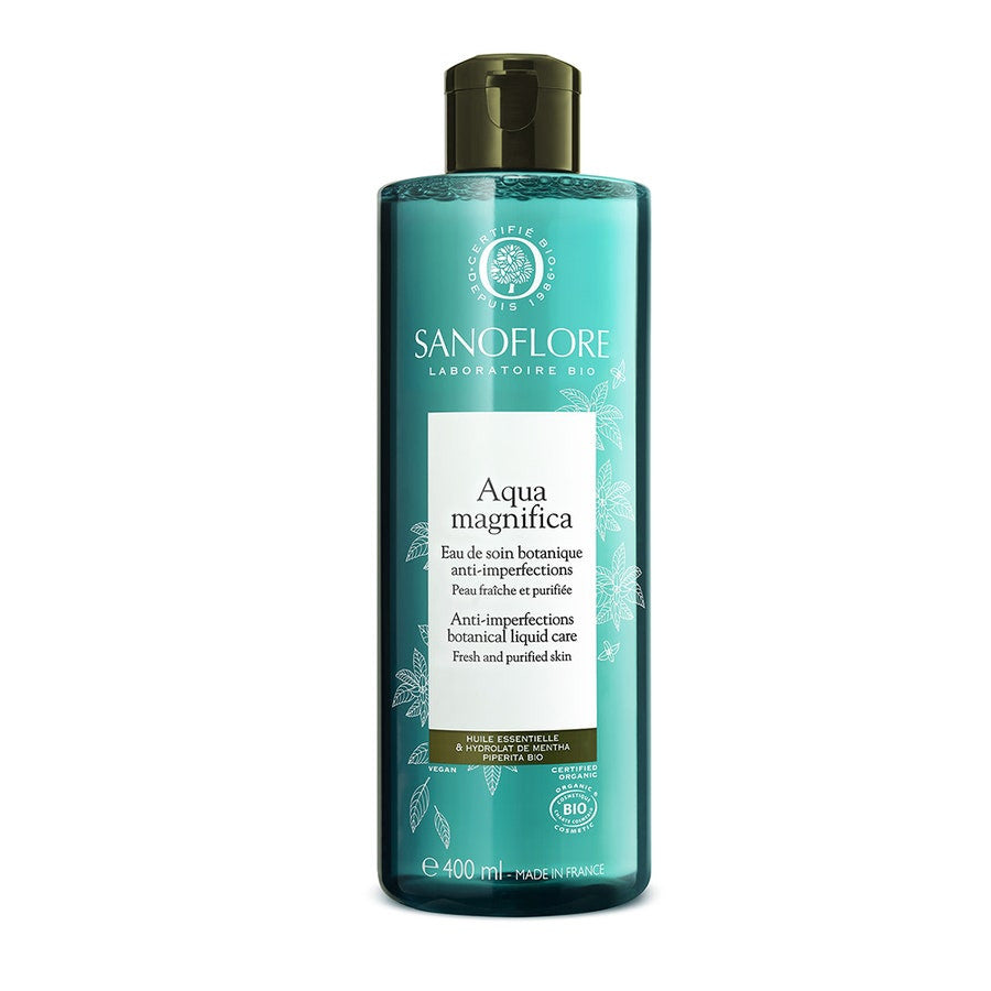 Sanoflore Magnifica Aqua Essence Botanique Perfectrice de Peau pour Peaux Grasses et Acnéiques 400 ml (13,52 fl oz) 