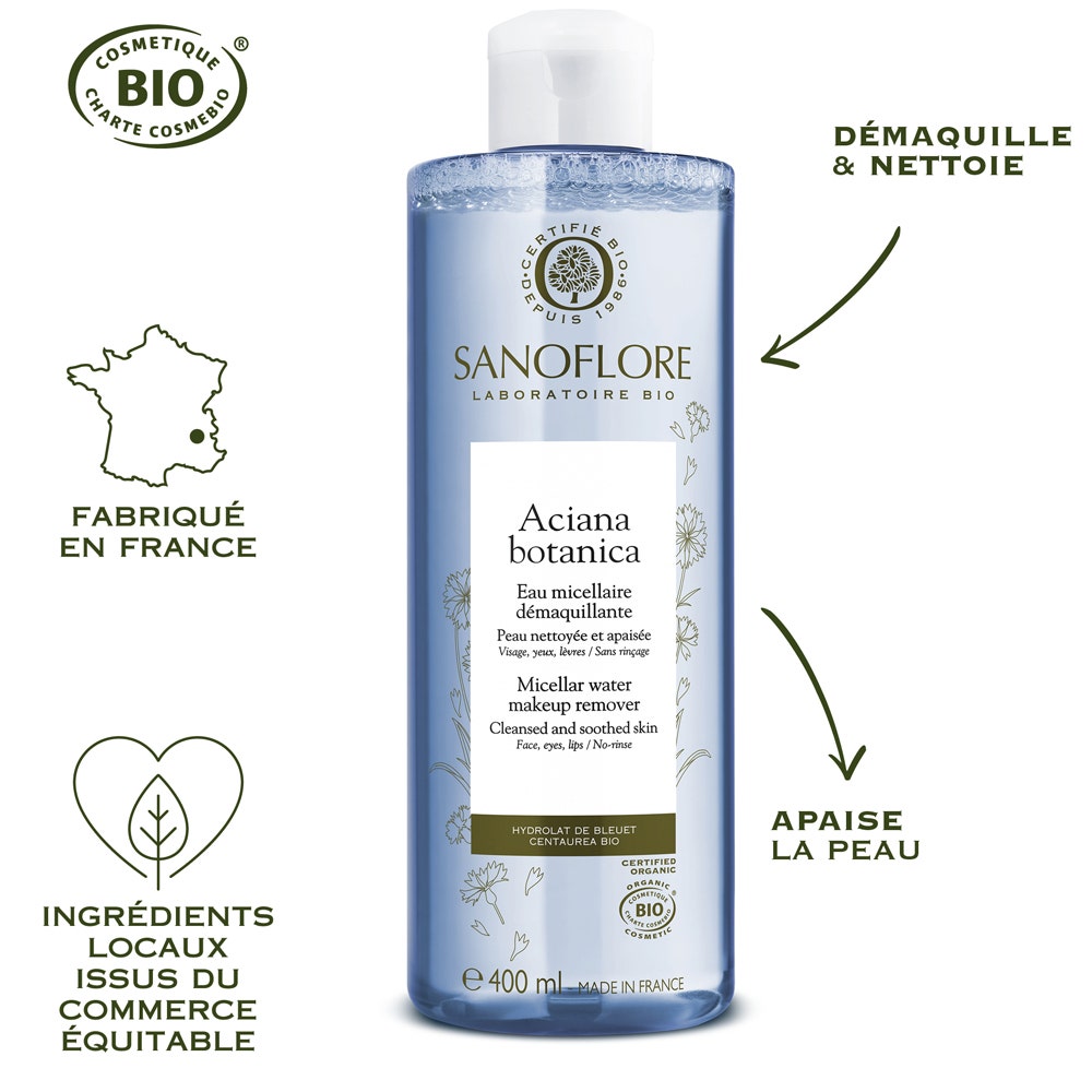 Sanoflore Aciana Botanica Cleansing Micellar Water 400ml (13.52fl oz)