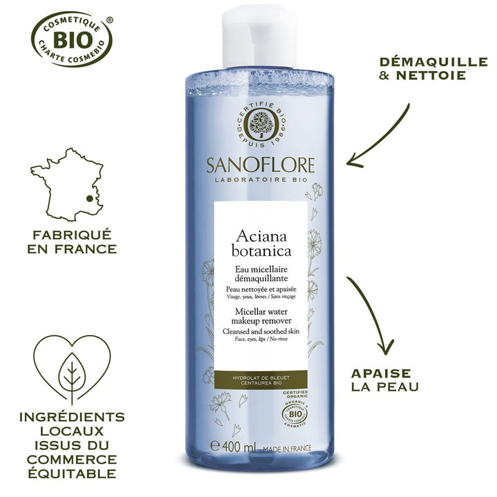 Sanoflore Aciana Botanica Cleansing Micellar Water 400ml (13.52fl oz)