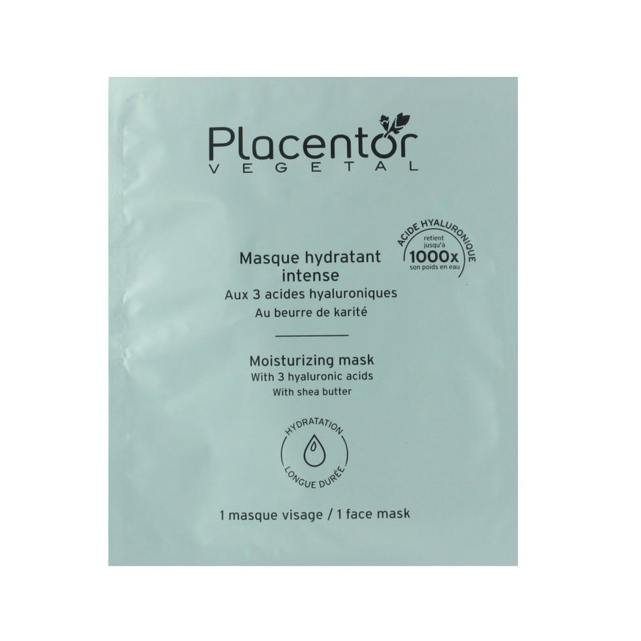 Placentor Végétal Masque hydratant intense 3 acides hyaluroniques &amp; beurre de karité x1