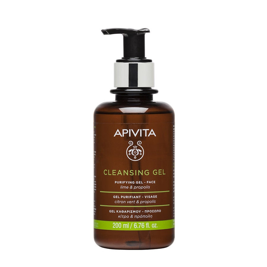 Gel nettoyant visage Apivita citron vert et propolis 200 ml 