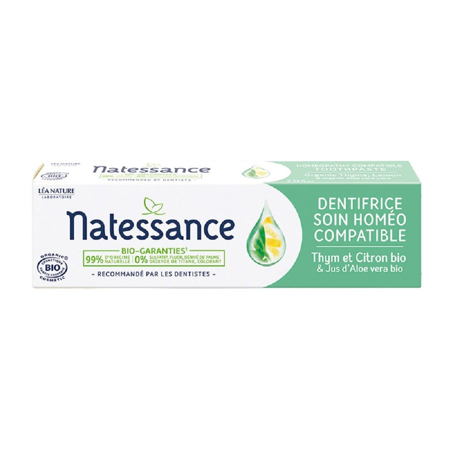 Dentifrice Soin Homéo-compatible Natessance 75 ml 