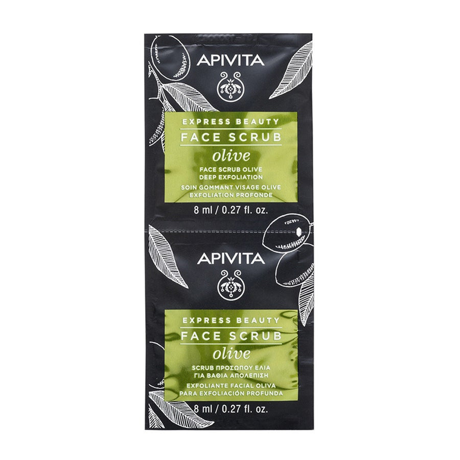 Apivita Express Beauty Gommage Visage Exfoliant Profond à l'Olive 8 ml x2 (0,27 fl oz x2) 