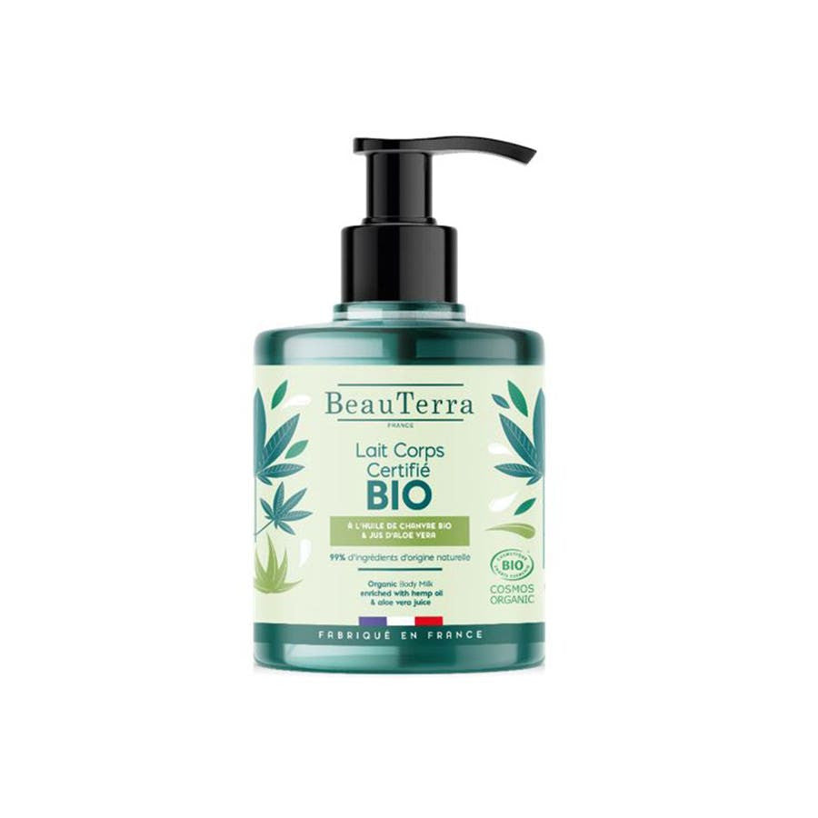 Lait corporel à l'huile de chanvre et à l'aloe vera bio Beauterra 750 ml 