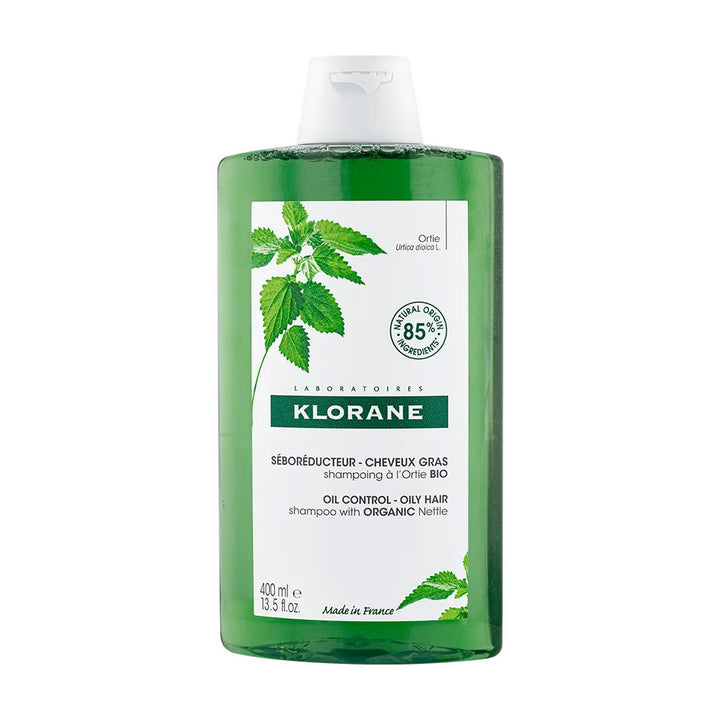 Shampooing Klorane Oil Control à l'extrait d'ortie, formule sébo-réductrice 