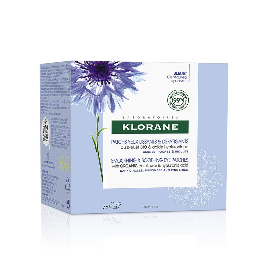 Klorane Smoothing & Soothing Eye Patches with Organic Cornflower 7x2