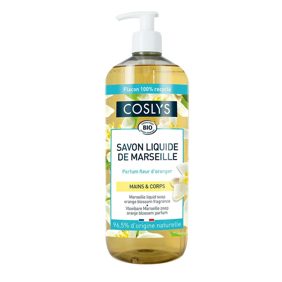 Coslys Organic orange blossom liquid Marseille soap Hand & Body 1L (33,81fl oz)