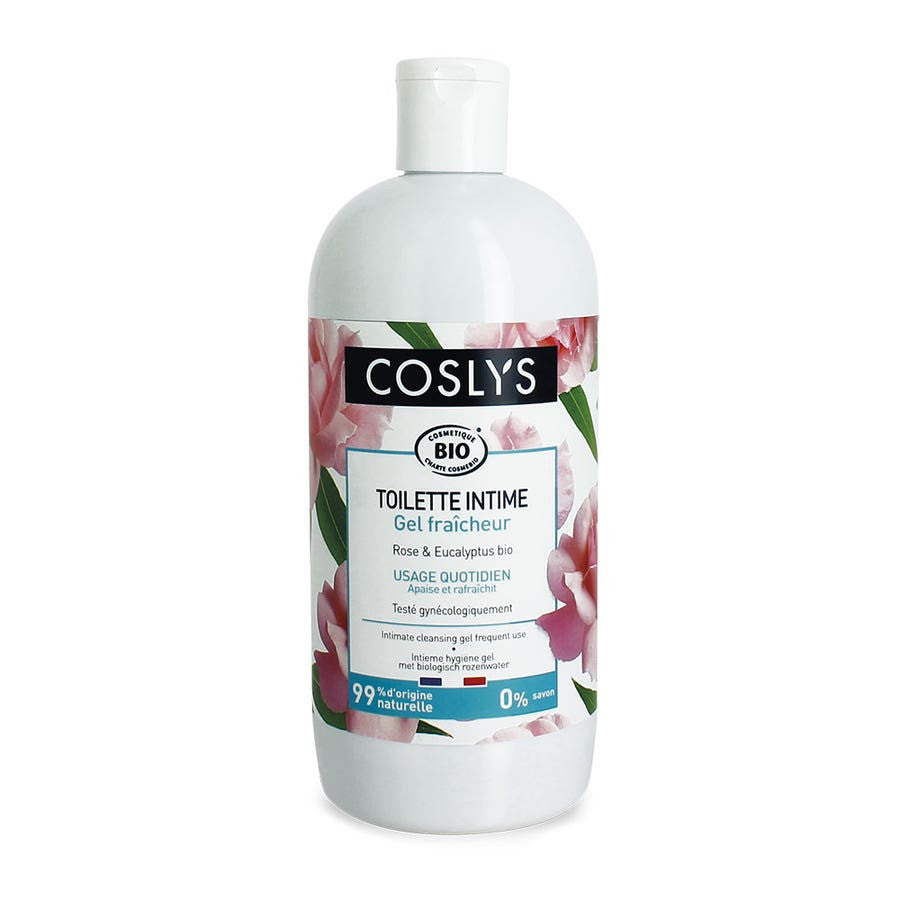 Coslys Organic Freshness Intimate Gel Rose & Eucalyptus 500ml (16.90fl oz)