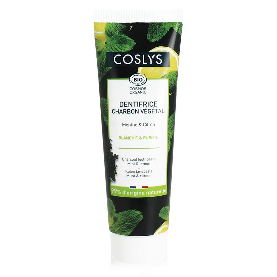 Coslys Organic charcoal toothpaste Mint Lemon 100g (3.53oz)