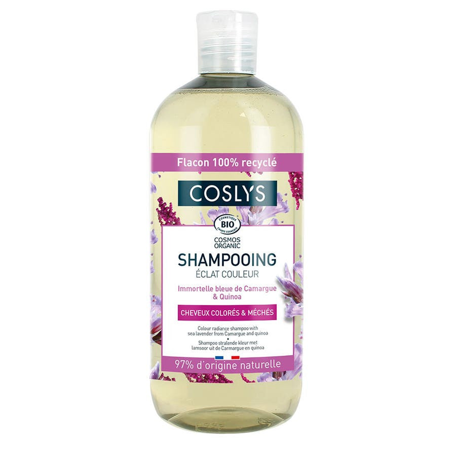 Coslys Shampooing Couleur Éclat Bio Cheveux Colorés et Méchés 500 ml 