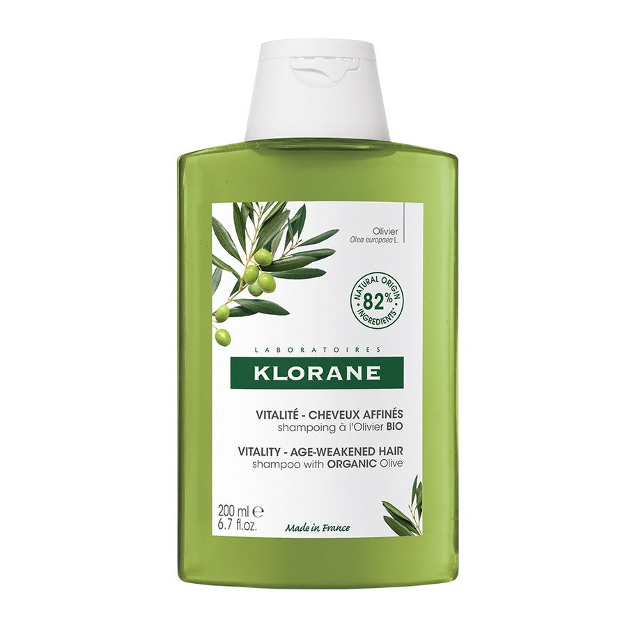 Shampooing Klorane Épaisseur et Vitalité à l'extrait d'olive pour un soin capillaire anti-âge 