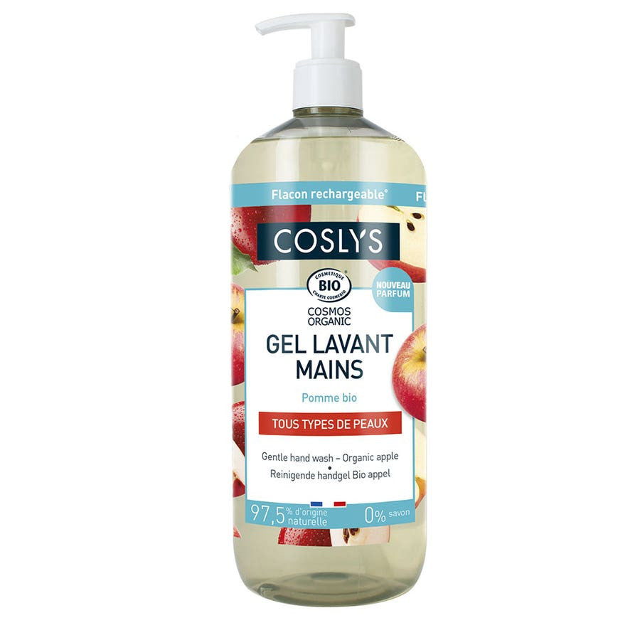 Savon liquide pour les mains à la pomme bio Coslys 1 L (33,81 fl oz) 