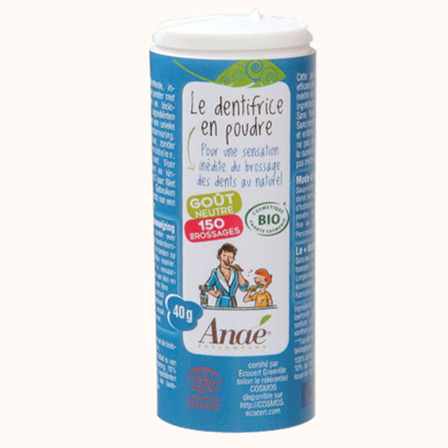 Dentifrice en poudre Anae au goût neutre Bioes 40 g (1,41 oz) 