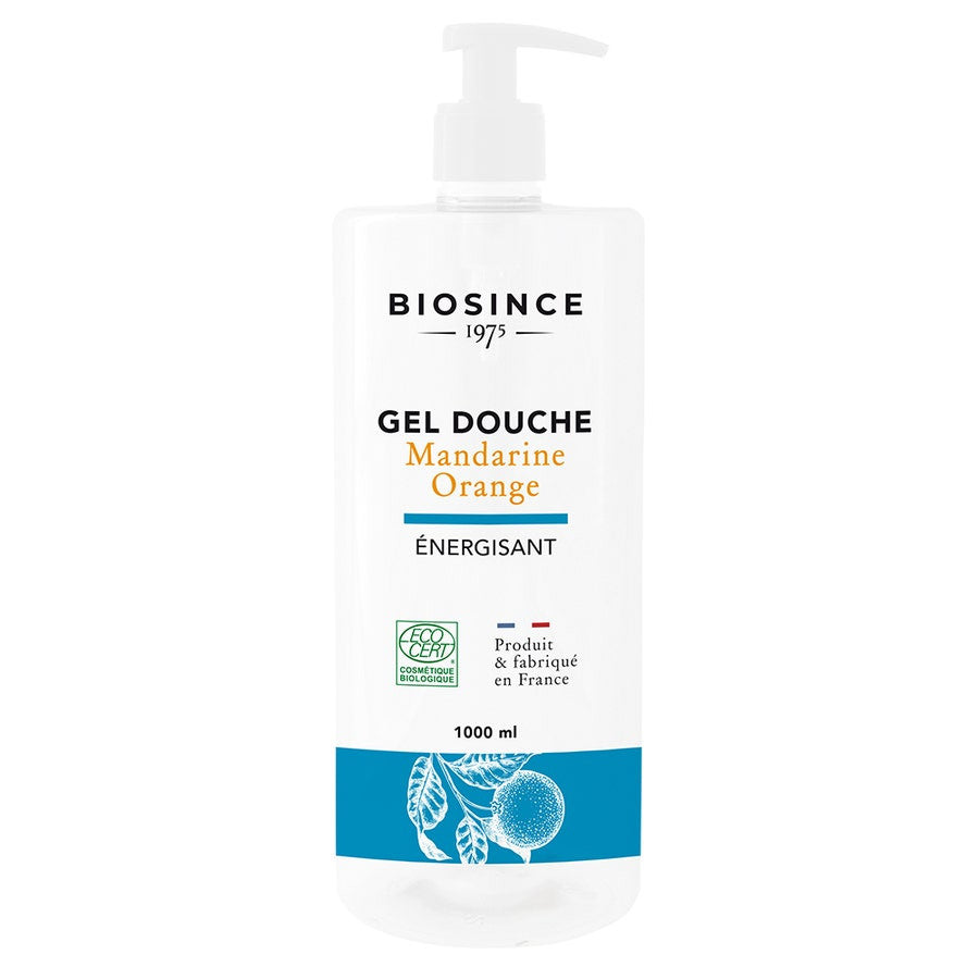 Gel douche énergisant mandarine et orange Bio Since 1975 1 L (33,81 fl oz) 