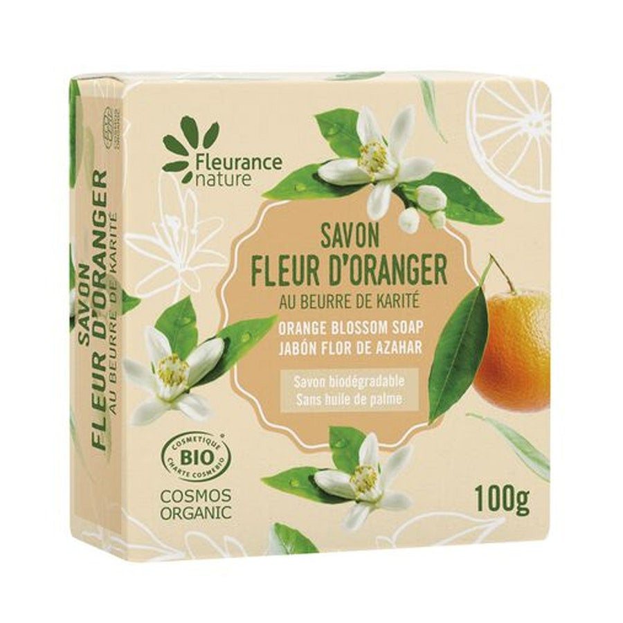 Fleurance Nature Savon Fleur d'Oranger au Beurre de Karité Bio 100 g (3,52 oz) 