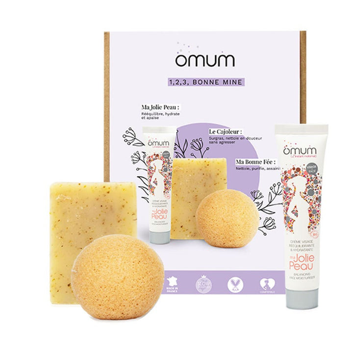 Kit Omum 1 2 3 Bonne Mine pour un rituel beauté visage éclatant 