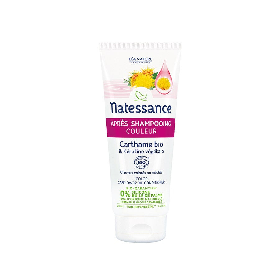 Natessance Organic Safflower & Plant Keratin Conditioner for Colored Hair 200ml (6.76 fl oz)