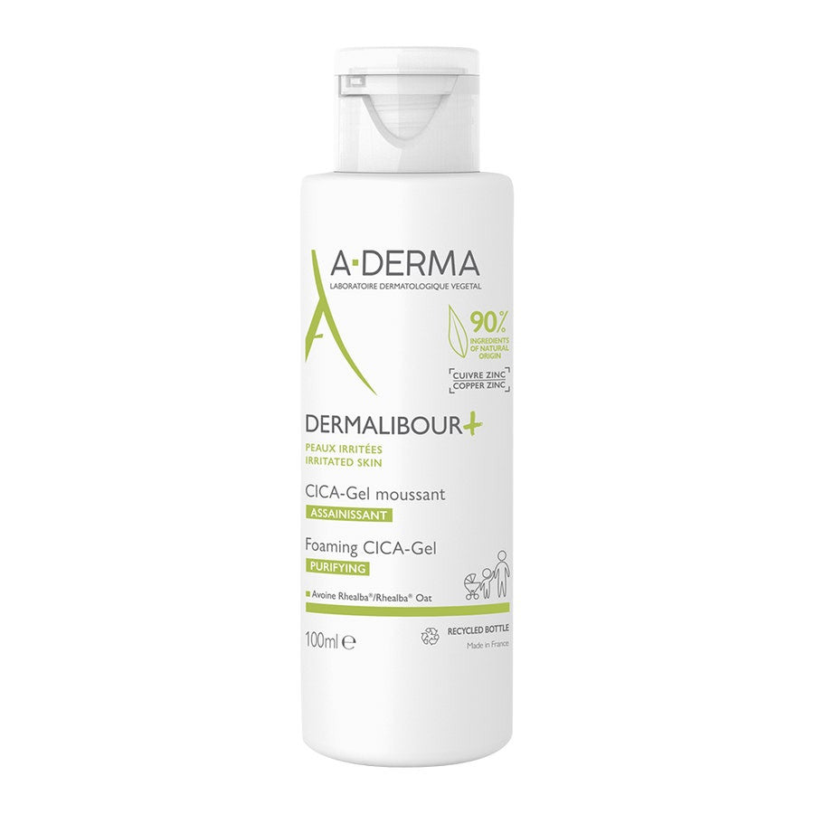 Gel moussant assainissant CICA A-Derma Dermalibour+ 100 ml (3,38 fl oz) 