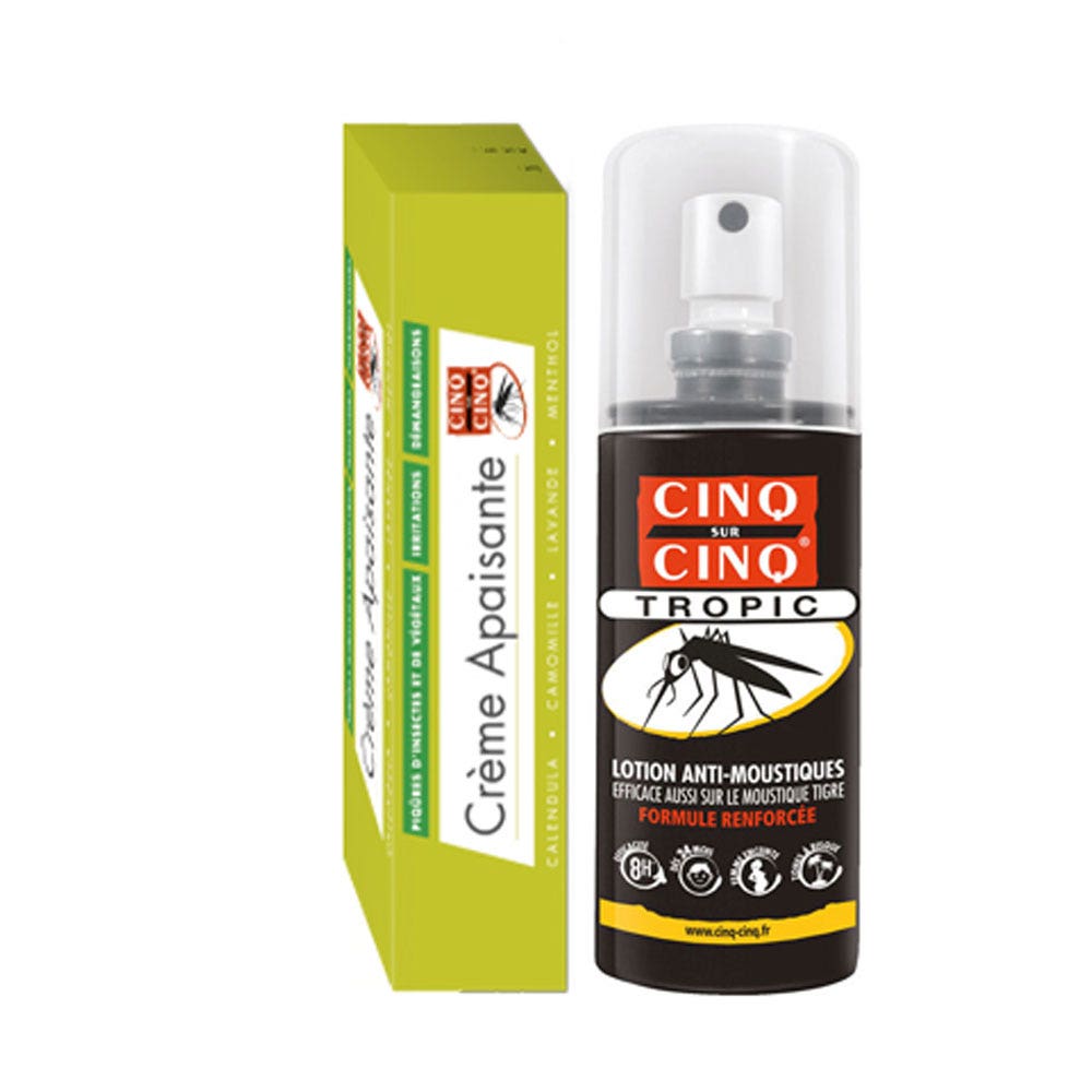 Cinq Sur Cinq 3-in-1 Soothing Cream + Mosquito Repellent Duo From 3 years old 40ml +75ml (2.54fl oz)
