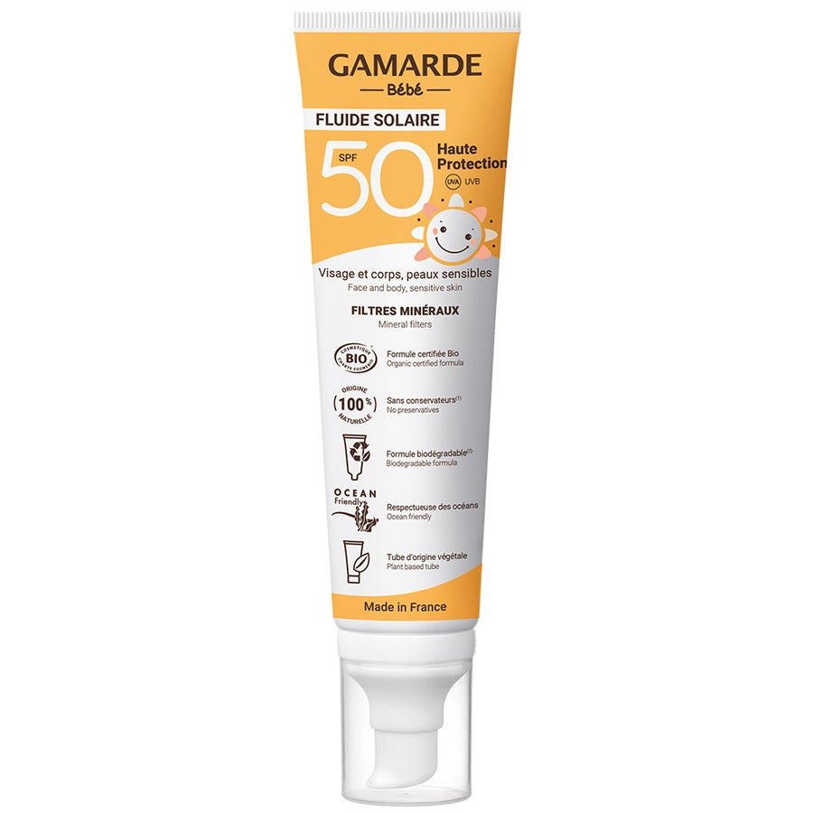 Lait solaire bébé bio Gamarde Spf50 100 ml 