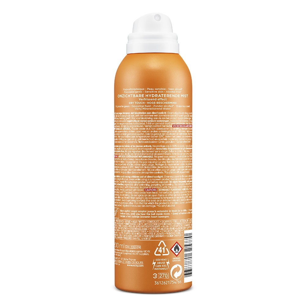 Vichy Capital Soleil Hydrating invisible SPF50+ mist + free soothing after-sun milk