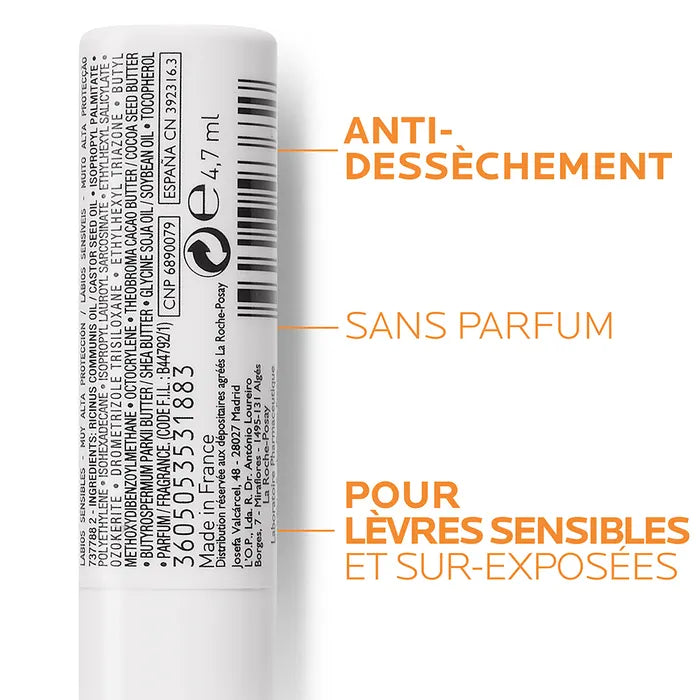 La Roche-Posay Anthelios SPF50+ High Protection Lipstick for Sensitive Lips