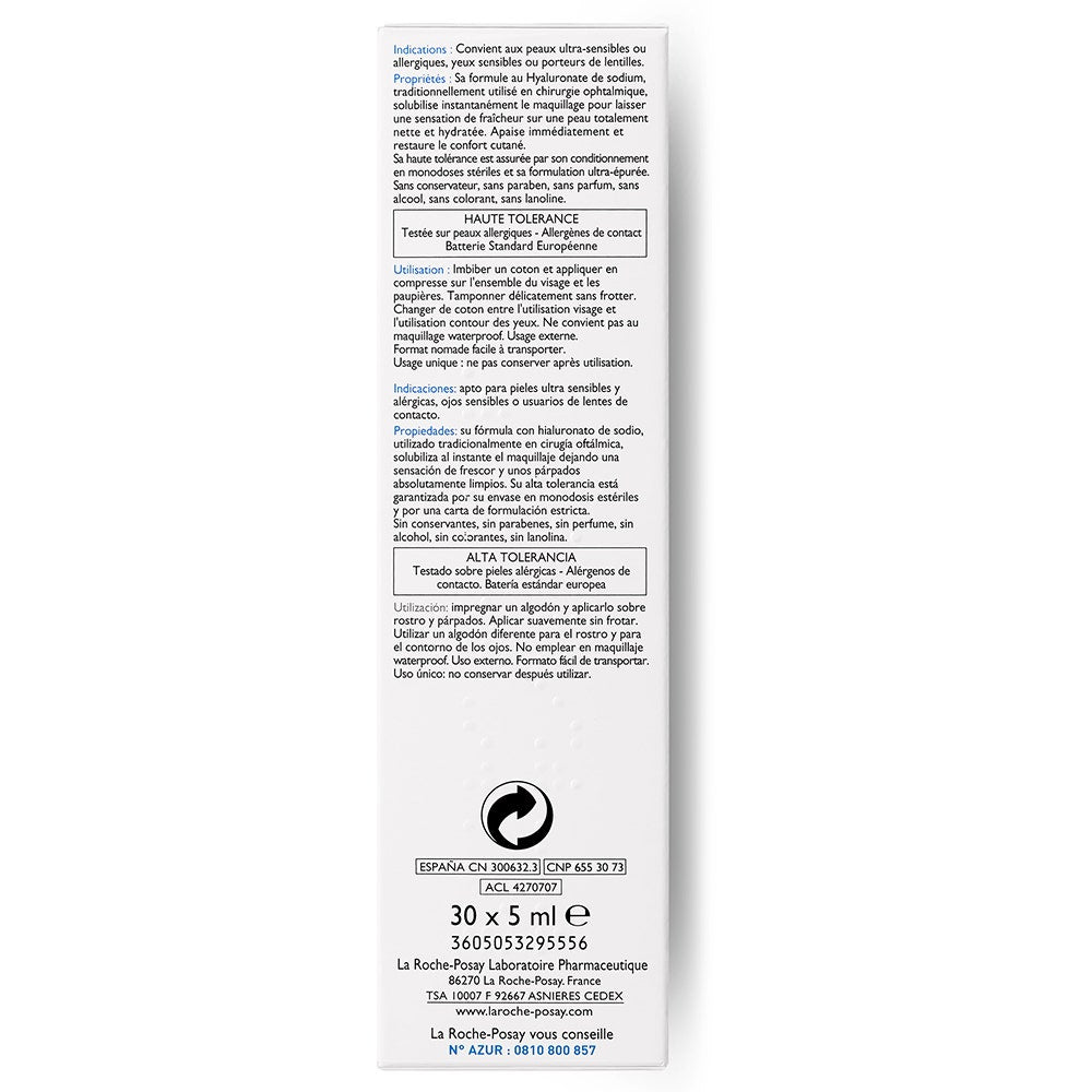 La Roche-Posay Toleriane Eye Make Up Remover 30 X Face And Eyes 150ml (5.07fl oz)