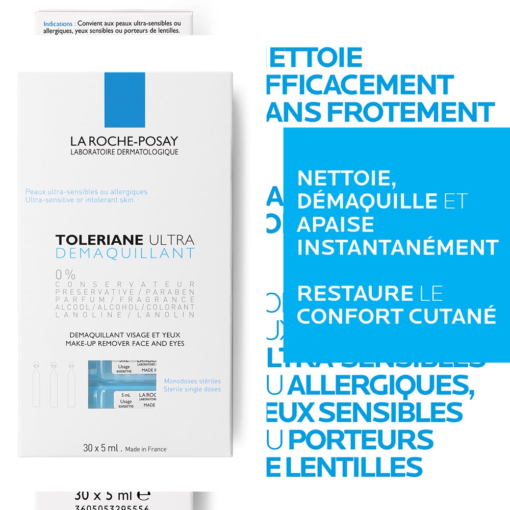 La Roche-Posay Toleriane Eye Make Up Remover 30 X Face And Eyes 150ml (5.07fl oz)