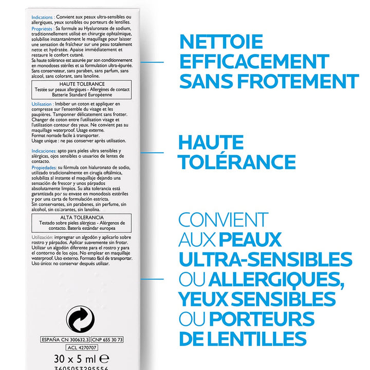 La Roche-Posay Toleriane Eye Make Up Remover 30 X Face And Eyes 150ml (5.07fl oz)