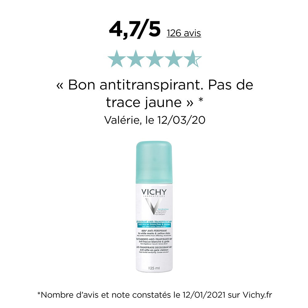 Vichy Deodorants Anti Perspirant 48 H Spray 2x125ml (4.23fl oz)