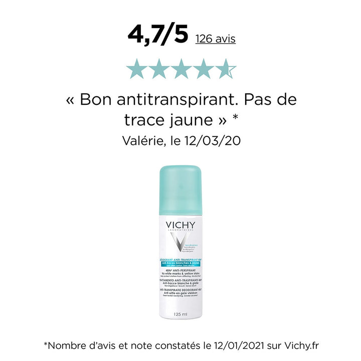 Vichy Deodorants Anti Perspirant 48 H Spray 2x125ml (4.23fl oz)