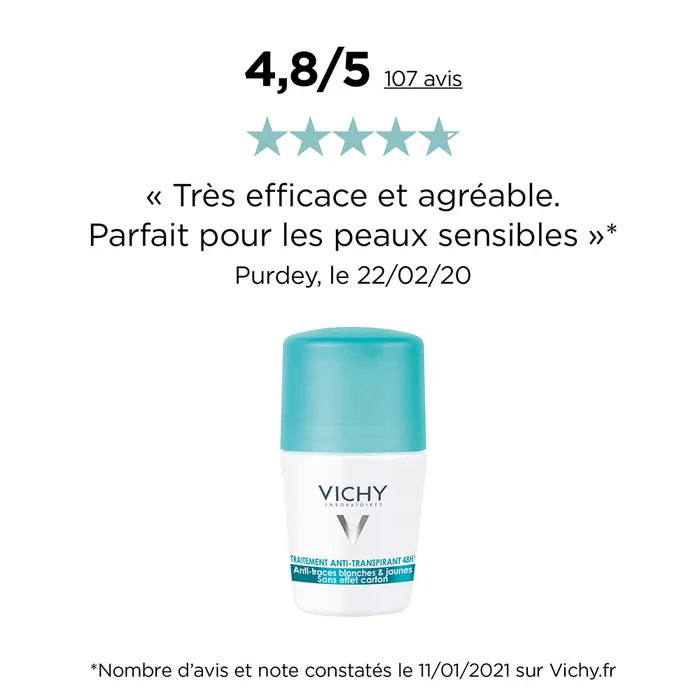 Vichy Deodorants 48H Anti Perspirant Deodorant Roll-on  50ml (1.69fl oz)