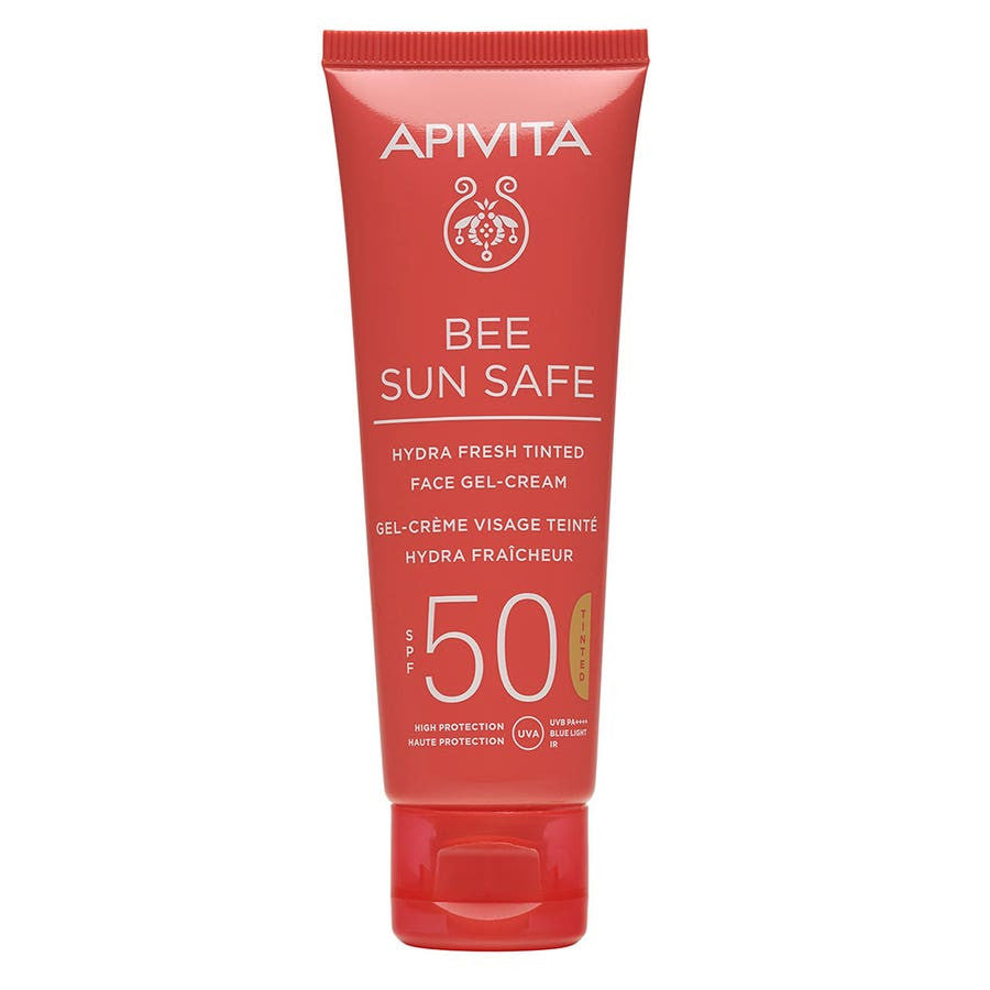 Gel-crème teinté visage Apivita Bee Sun Safe Hydra Fraîcheur SPF 50 50 ml 