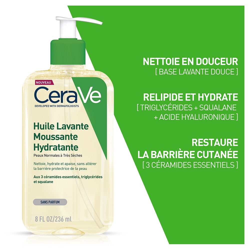CeraVe Hydrating Foaming Cleansing Oil for Normal to Very Dry Skin 236ml (7.98fl oz)