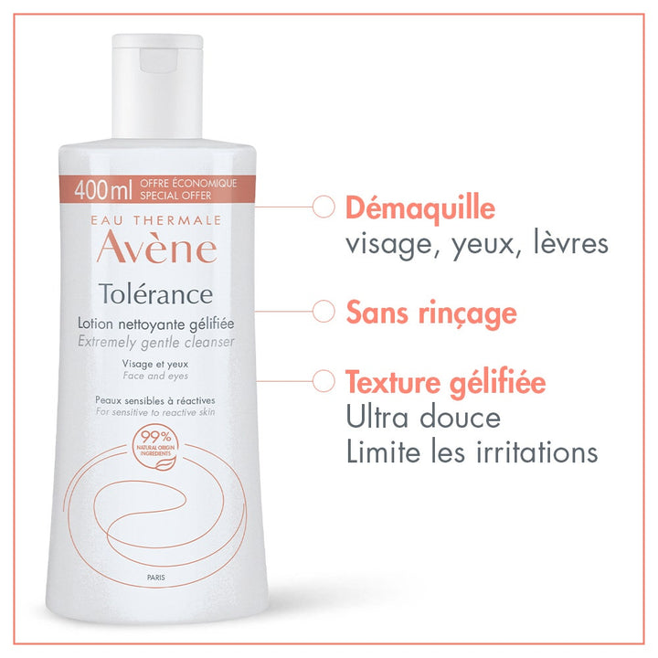 Avène Tolérance Gelled Cleansing Lotion for Sensitive Skin 400ml (13.52fl oz)