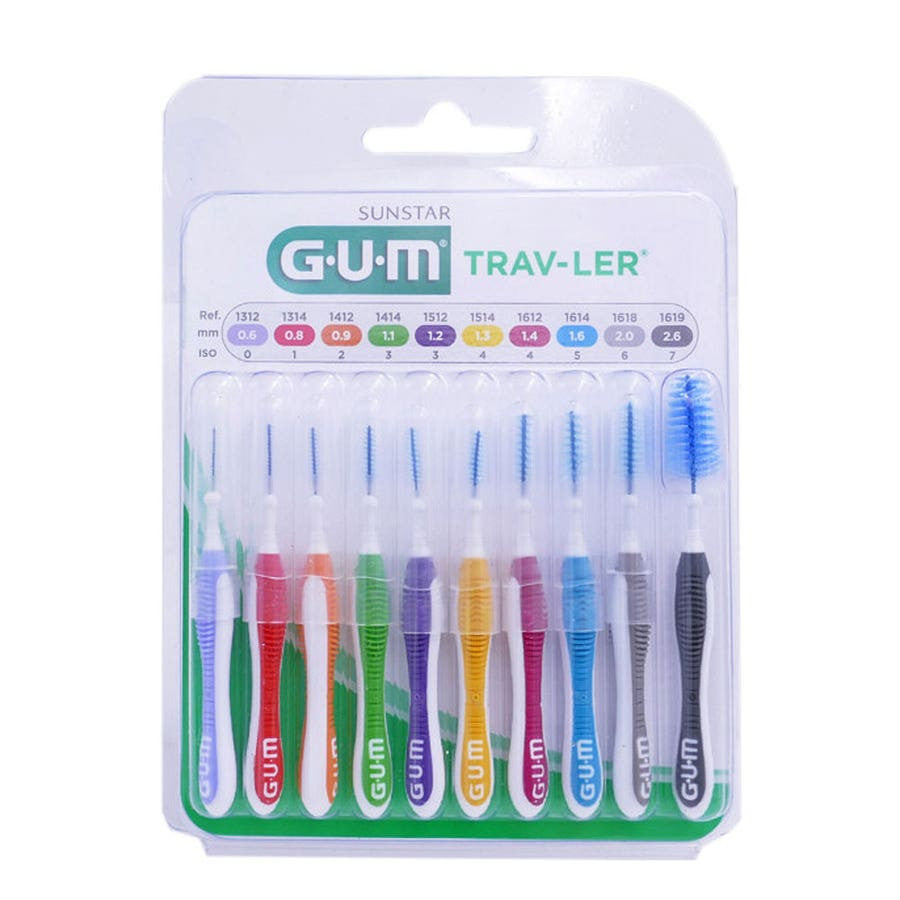 GUM Trav-Ler 9 Interdental Brushes in 9 Sizes