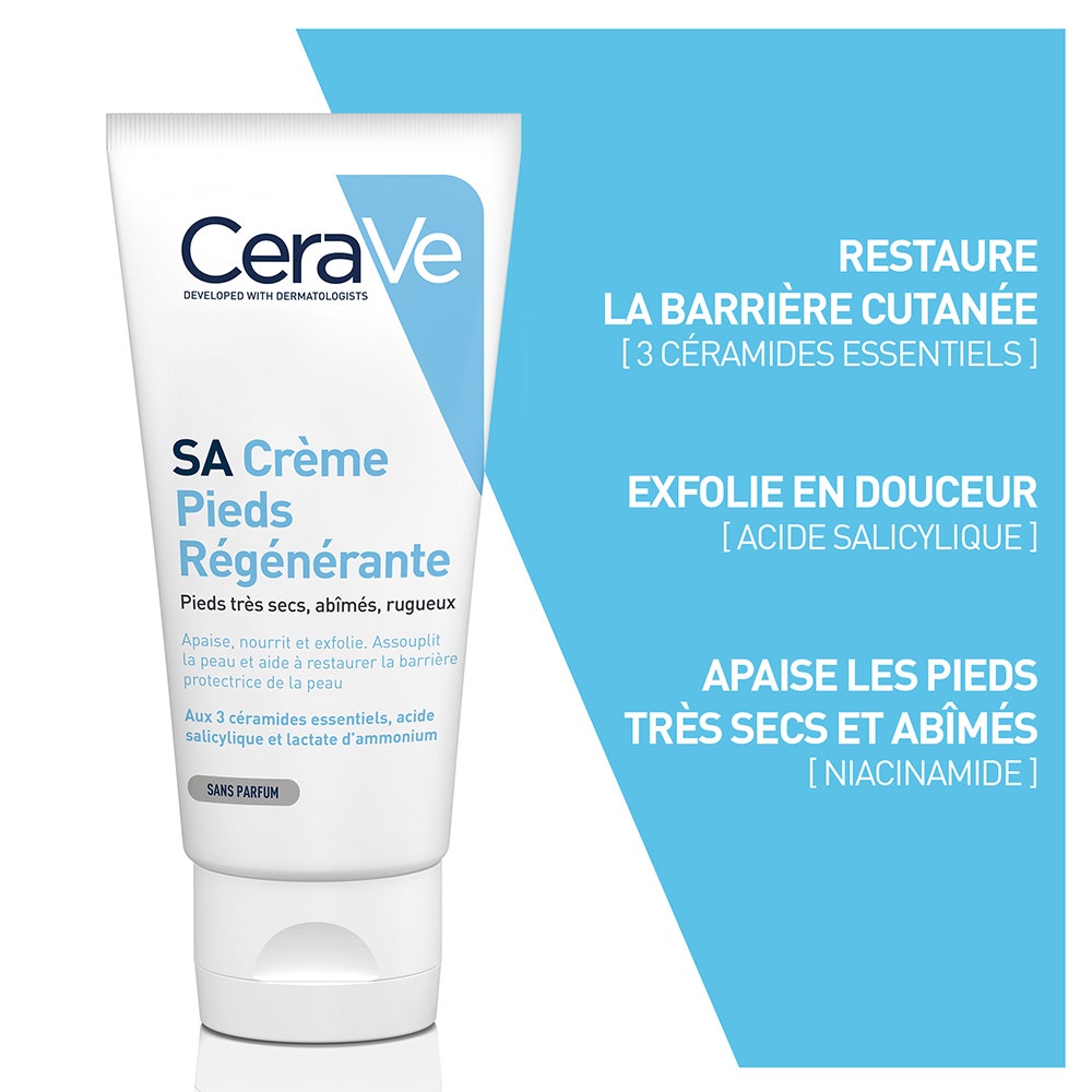 Cerave Body SA Repairing foot cream for very dry damaged rough skin 88ml (2.98fl oz)
