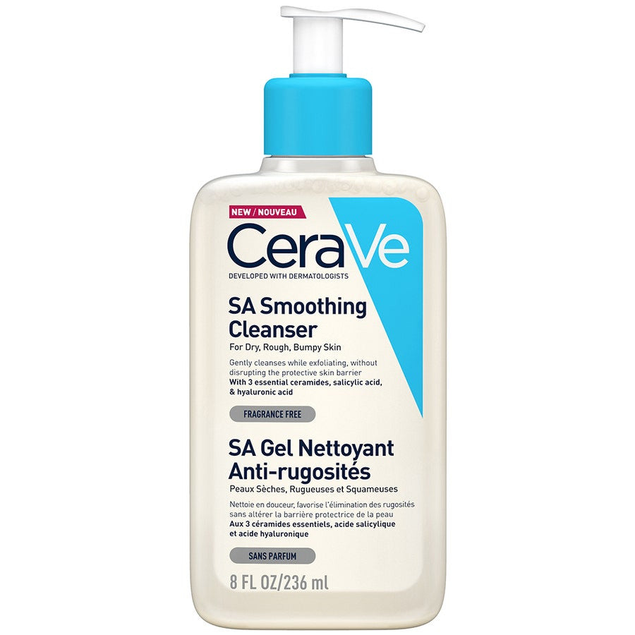 Gel nettoyant Cerave Body SA à l'acide salicylique pour peaux sèches et rugueuses 236 ml (7,98 fl oz) 