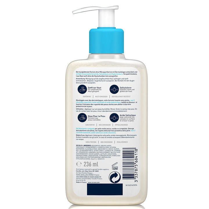 Cerave Body SA Cleansing Gel Salicylic Acid Dry and Rough Skin 236ml (7.98fl oz)