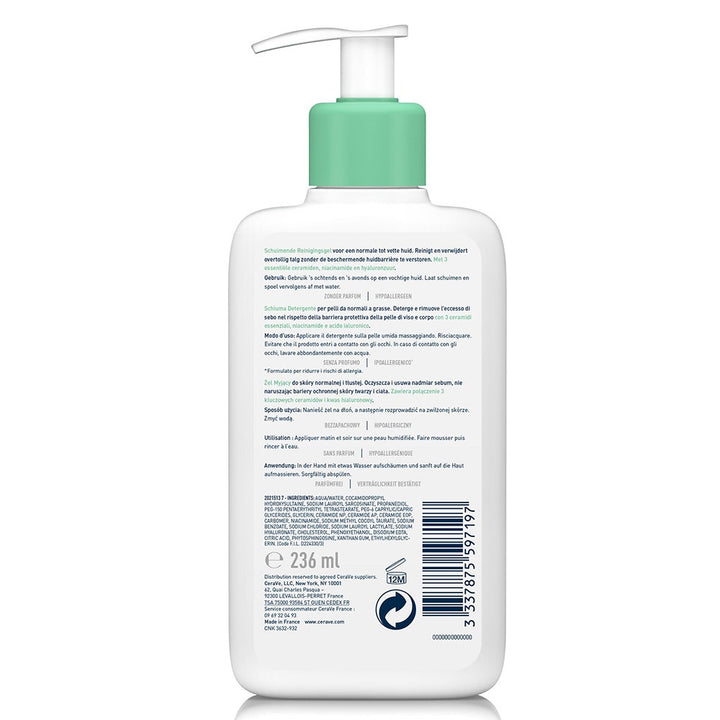 CeraVe Foaming Cleanser for Normal to Oily Skin