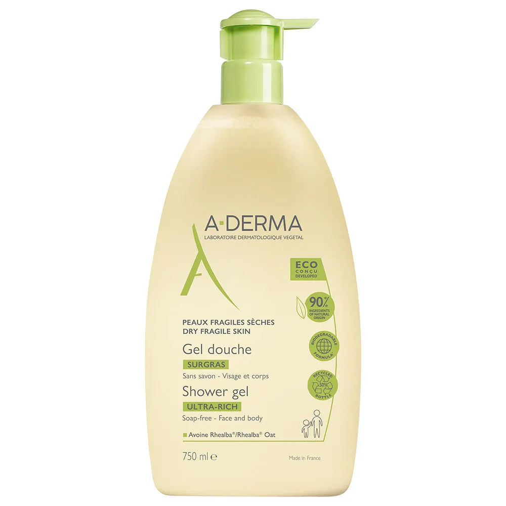 Ultra Rich Shower Gel Dry Skin 750ml Avoine Rhealba A-Derma