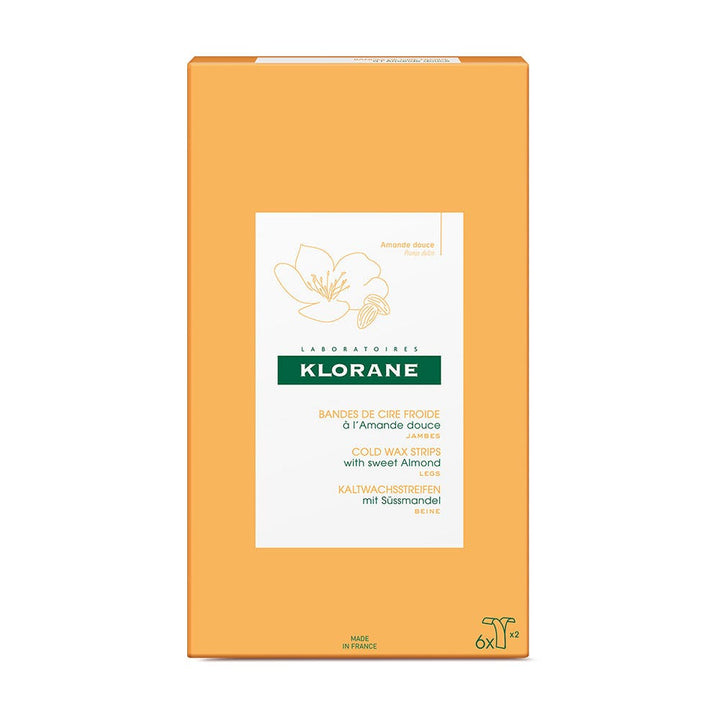 Klorane Sweet Almond Cold Wax Strips For Legs X 6 x6