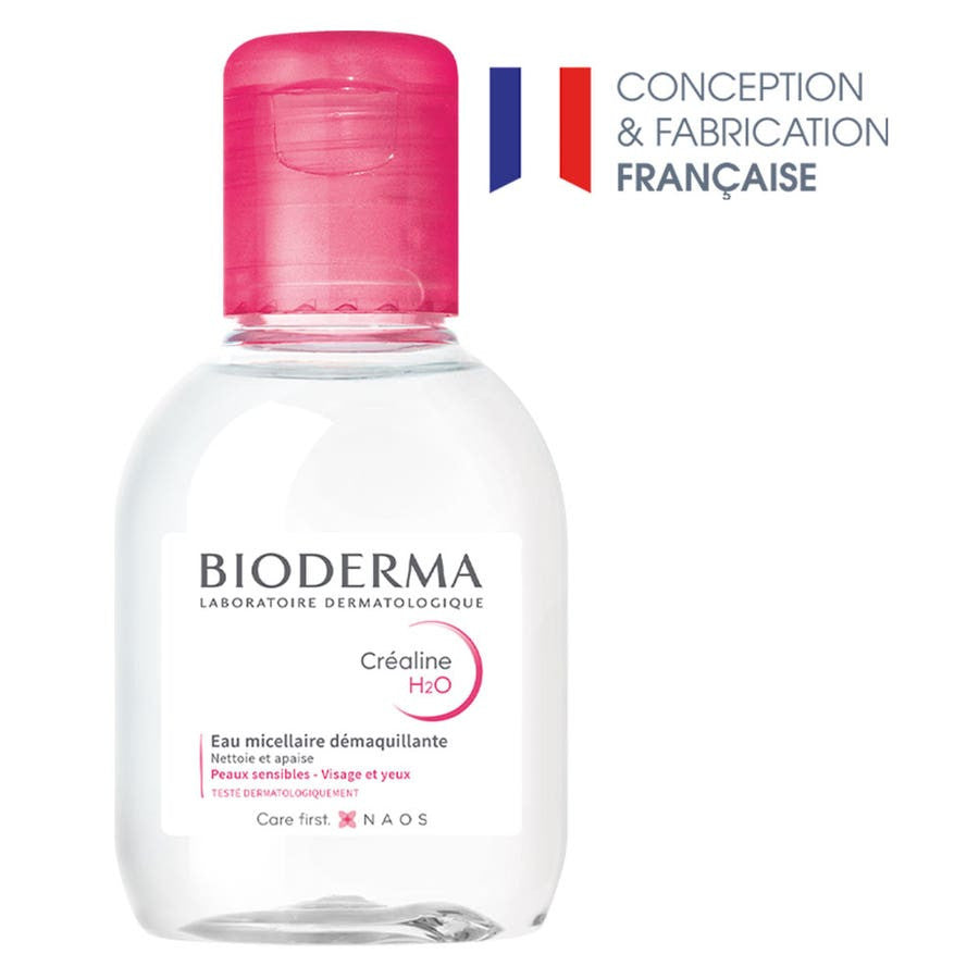 Bioderma Créaline H2O Solution Micellaire Peaux Sensibles, Normales à Mixtes 100 ml (3,38 fl oz) 