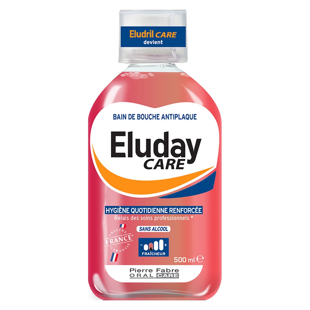 Eluday Daily Use Antiplaque Mouthwash 500ml (16.91fl oz)