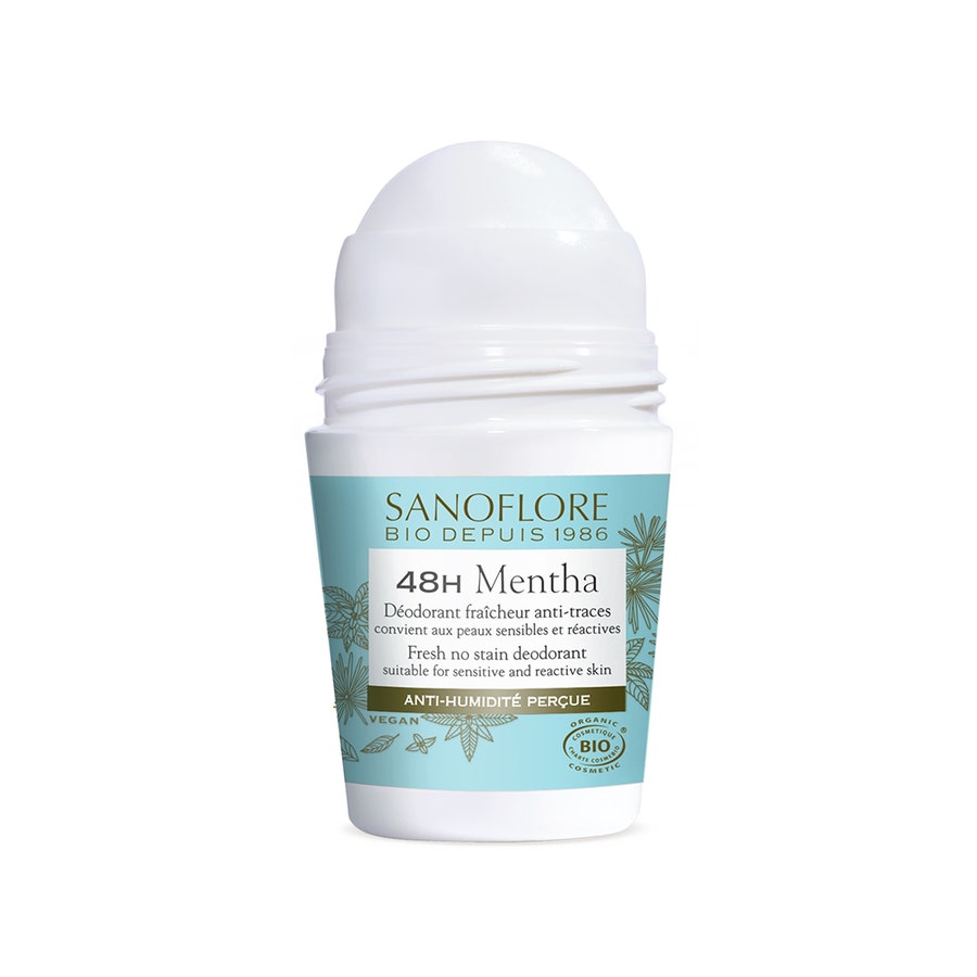 Sanoflore Deodorants 48h Organic Roll-On Mentha femme et homme  50ml (1.69fl oz)
