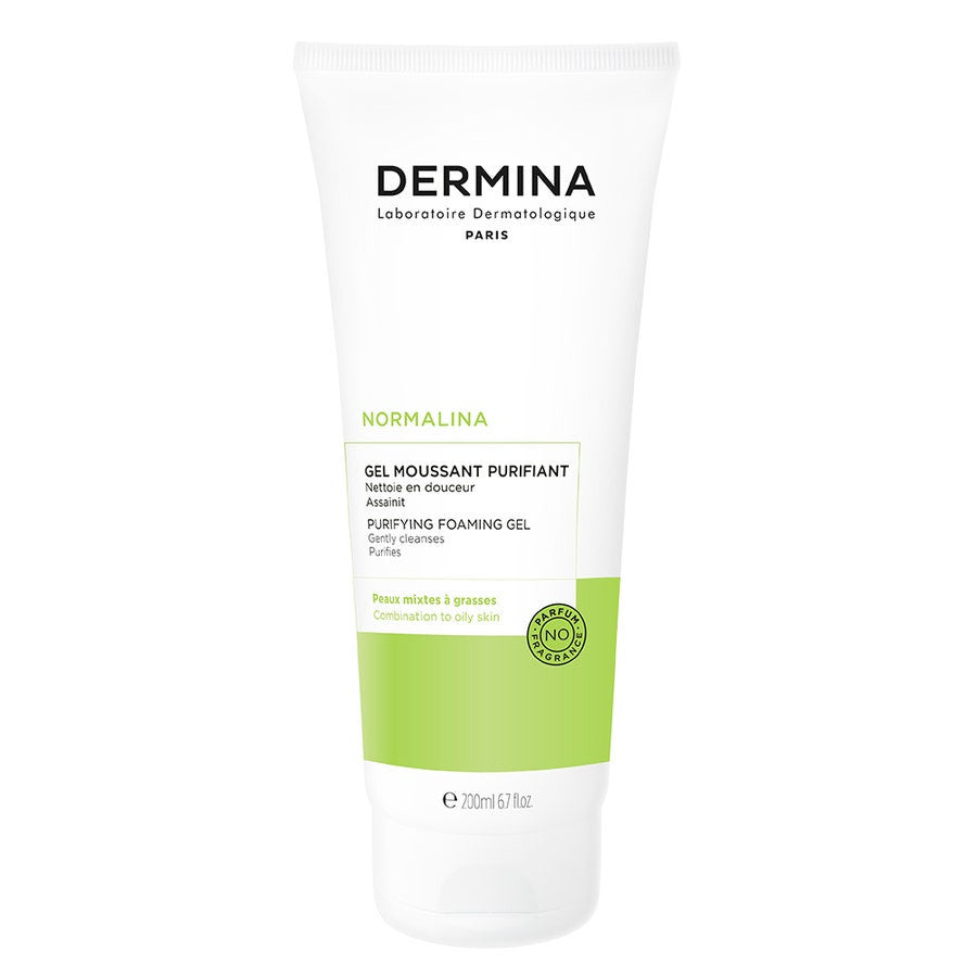 Dermina Normalina Purifying Foaming Gel Cleanser for Combination to Oily Skin 200ml (6.76 fl oz)