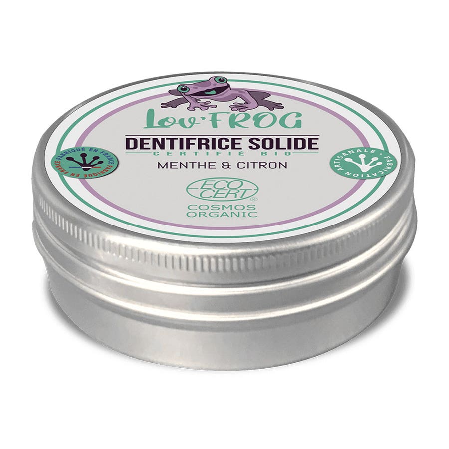 Lov'Frog Toothpaste Solide Mint & Lemon Organic Certified 50g (1.76oz)