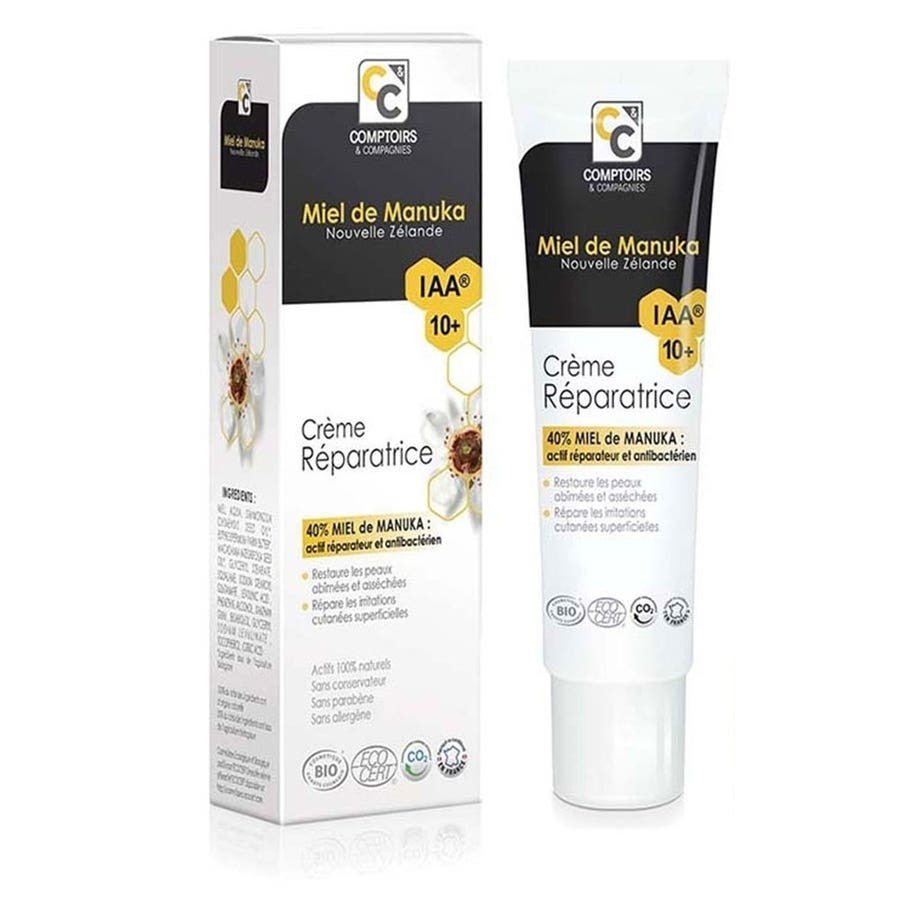 Comptoirs Et Compagnies Crème Réparatrice au Miel de Manuka Bio 40 ml (1,35 fl oz) 