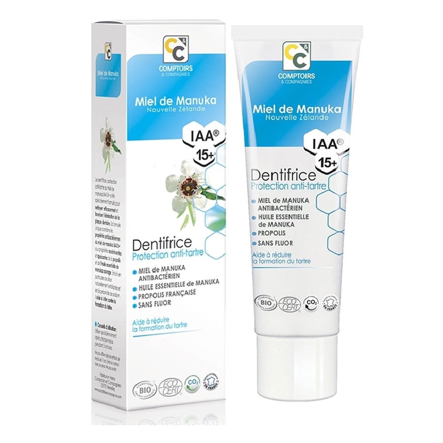 Comptoirs Et Compagnies Toothpaste Protect anti-tartar Manuka Honey 75ml (2.53fl oz)
